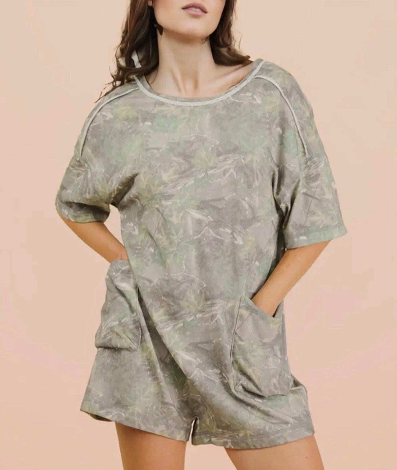 Camo Knit Romper