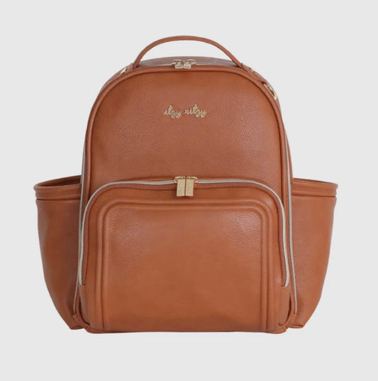 Cognac Itzy Mini Plus Backpack Diaper Bag