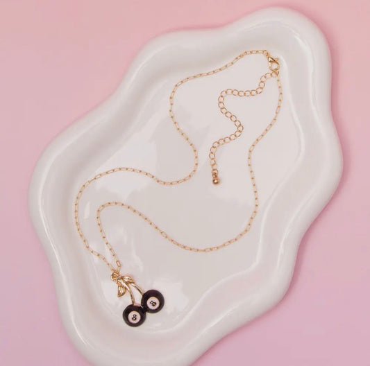 8 Ball Cherry Pendant Necklace