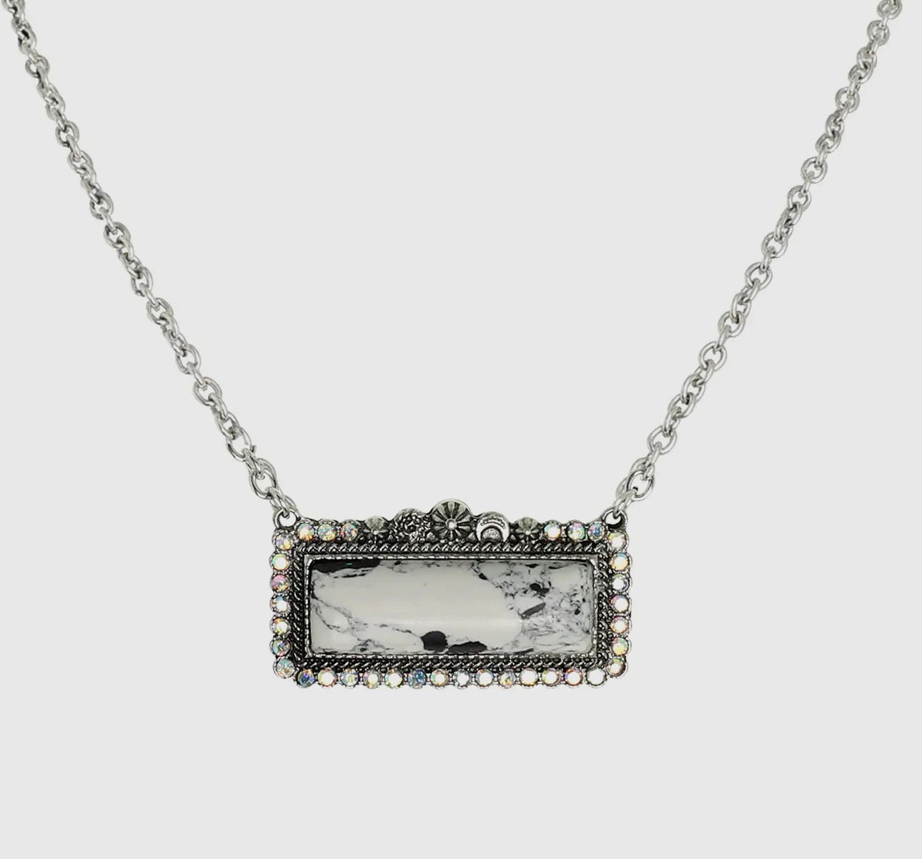Western Rectangle Concho Necklace