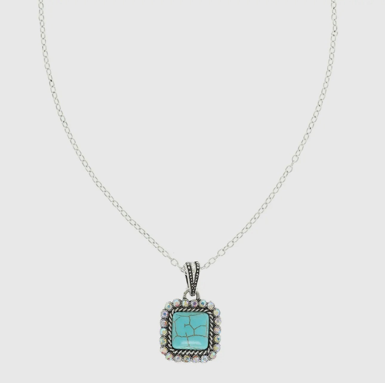 Western Chrystal Turquoise Pendant