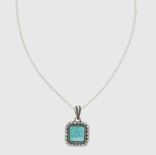 Western Chrystal Turquoise Pendant