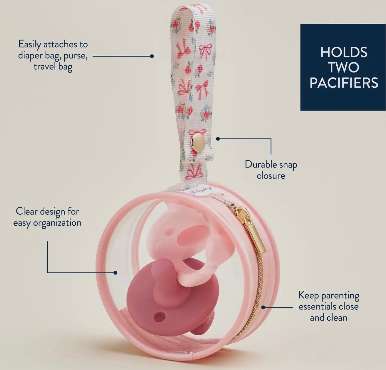 Itzy Paci Case - Ribbons and Roses