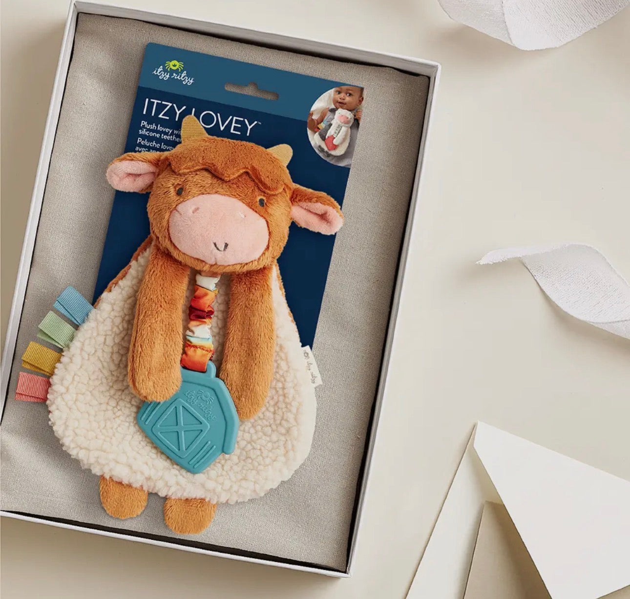 Highland Cow Itzy Friends Lovey Plush