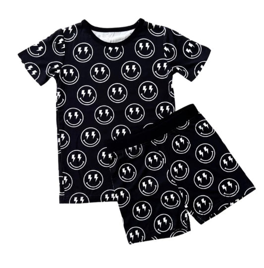 Bamboo Two Piece Shorts Set | Electric Smiley