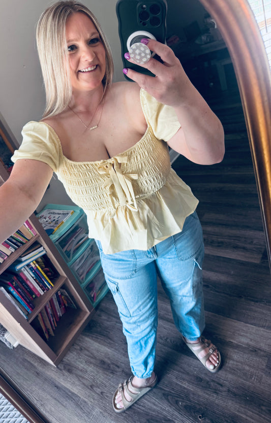 Yellow Bow Top