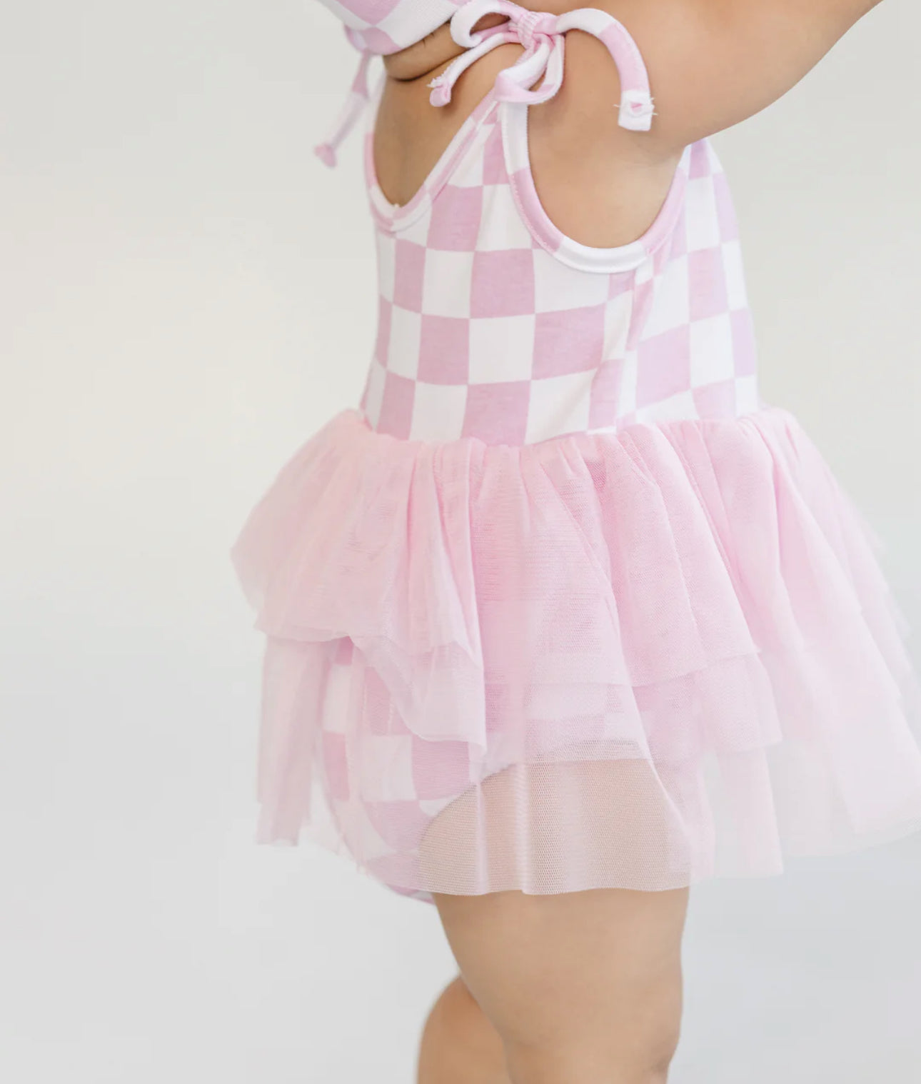 Tutu Romper | Checkered Pink