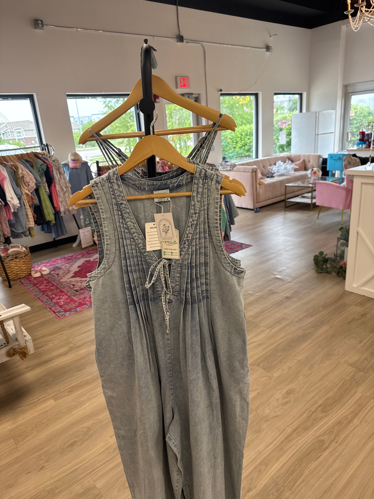Denim Wide Leg Jumpsuit