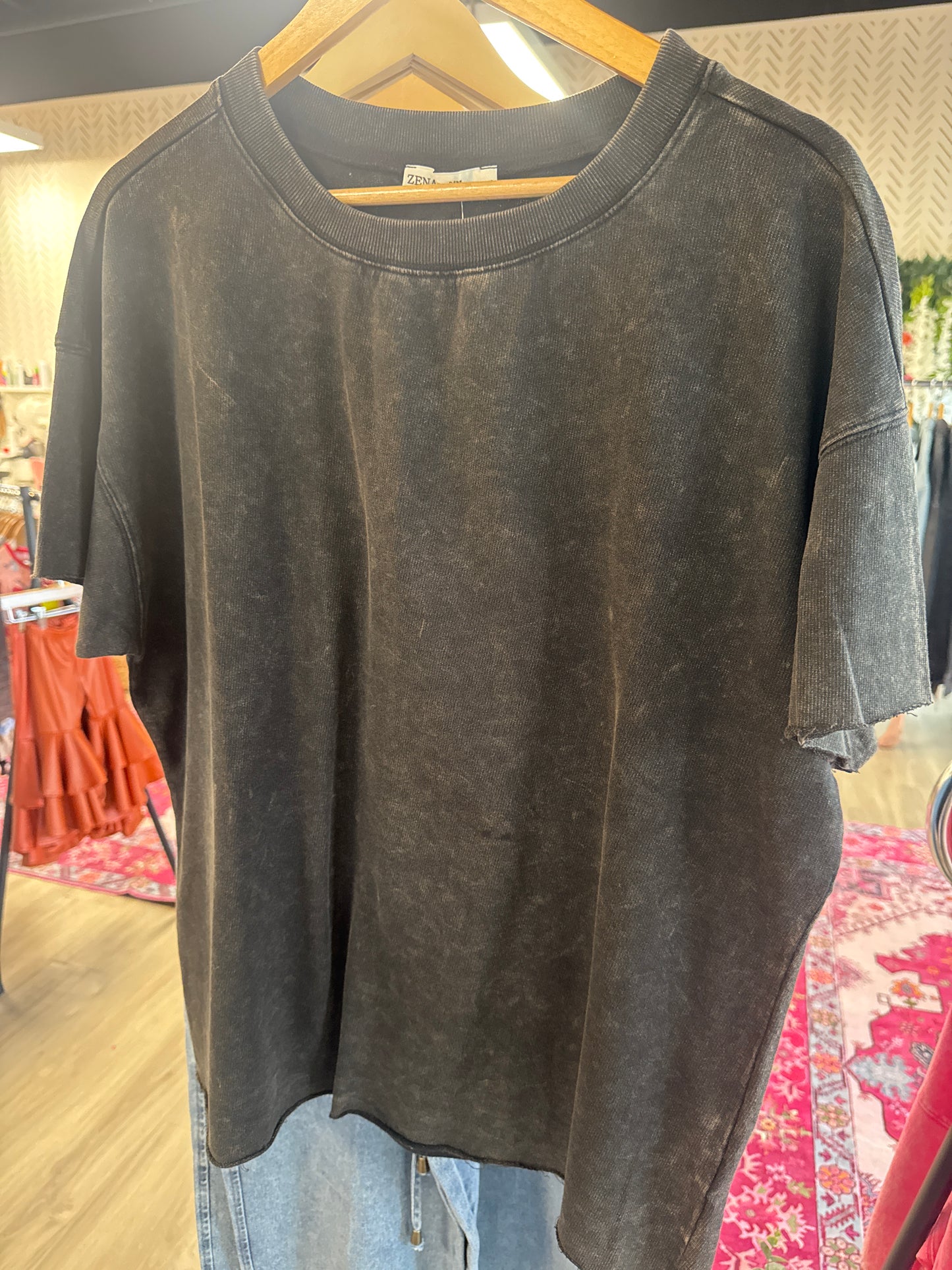 Acid Wash Black Tee