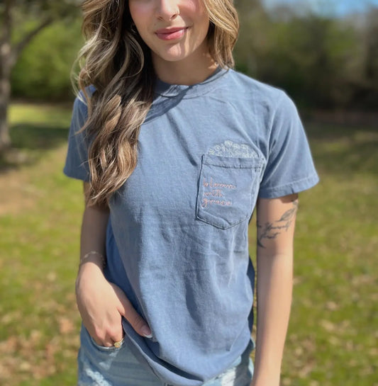 Bloom with Grace Pocket Tee