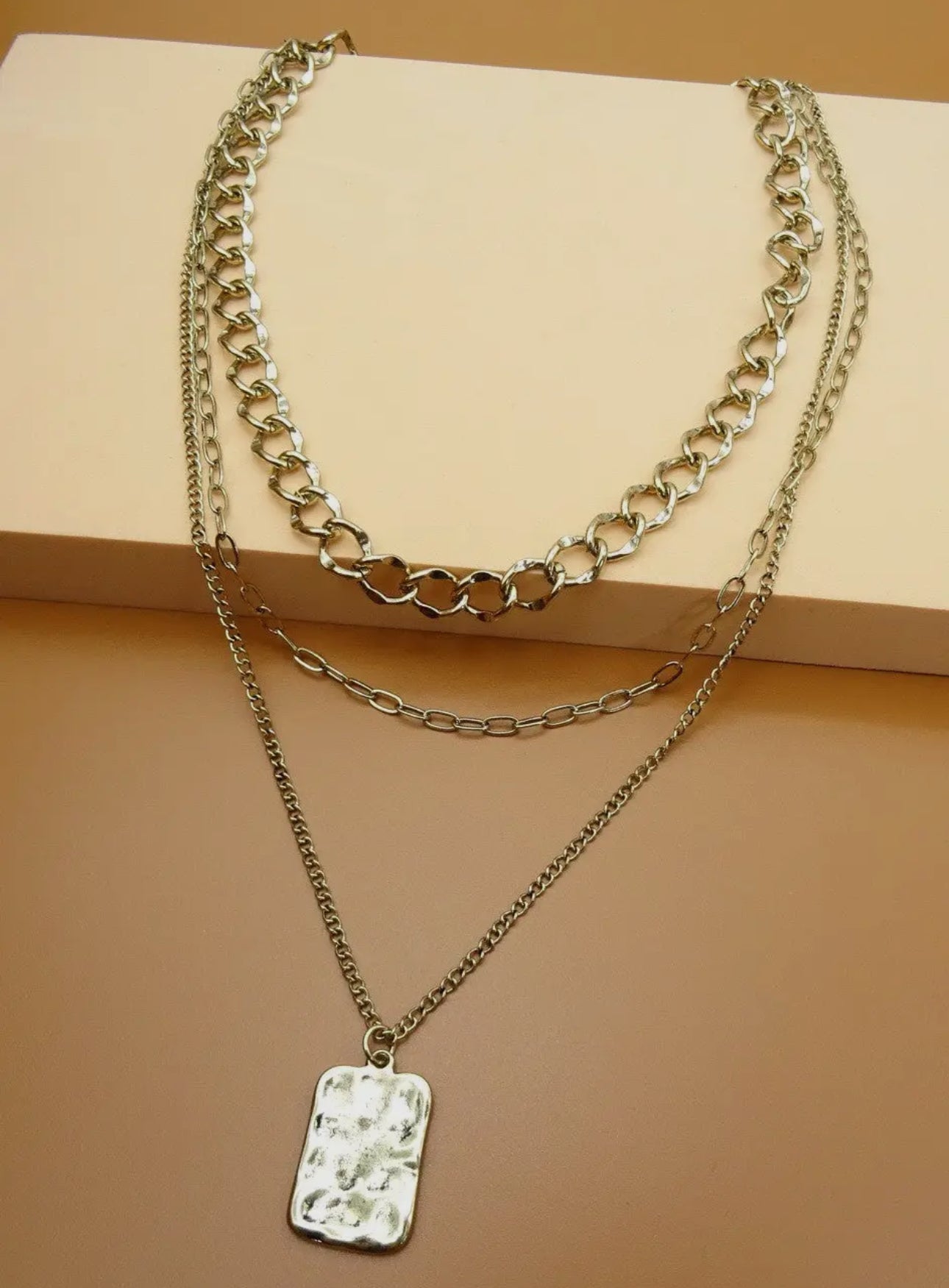 Multi Layered Textured Necklace