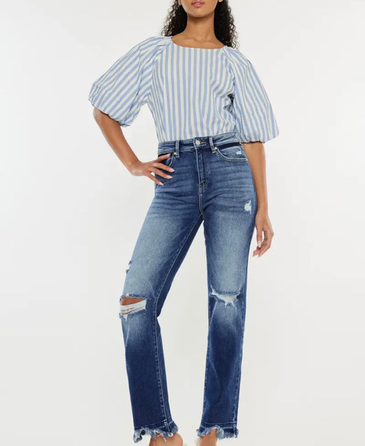 KanCan High Rise Slim Straight | Denim