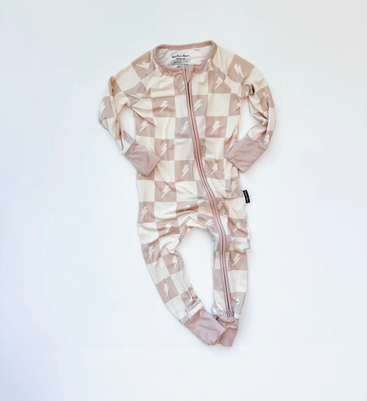 Bamboo Zip Romper | Lightening Bolt
