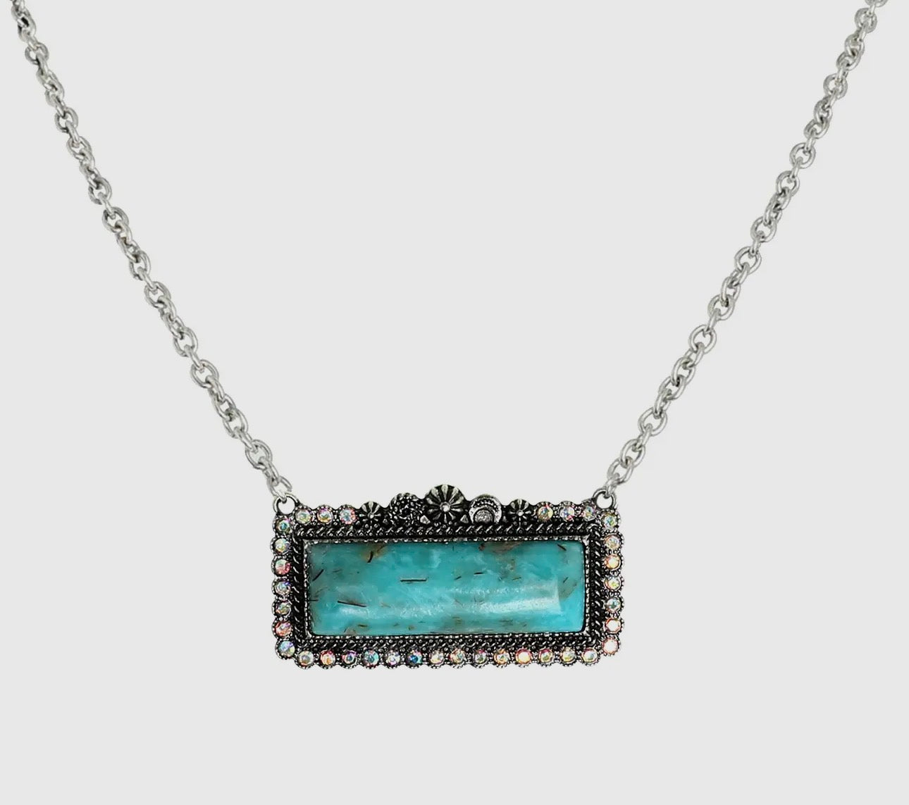Western Rectangle Concho Necklace