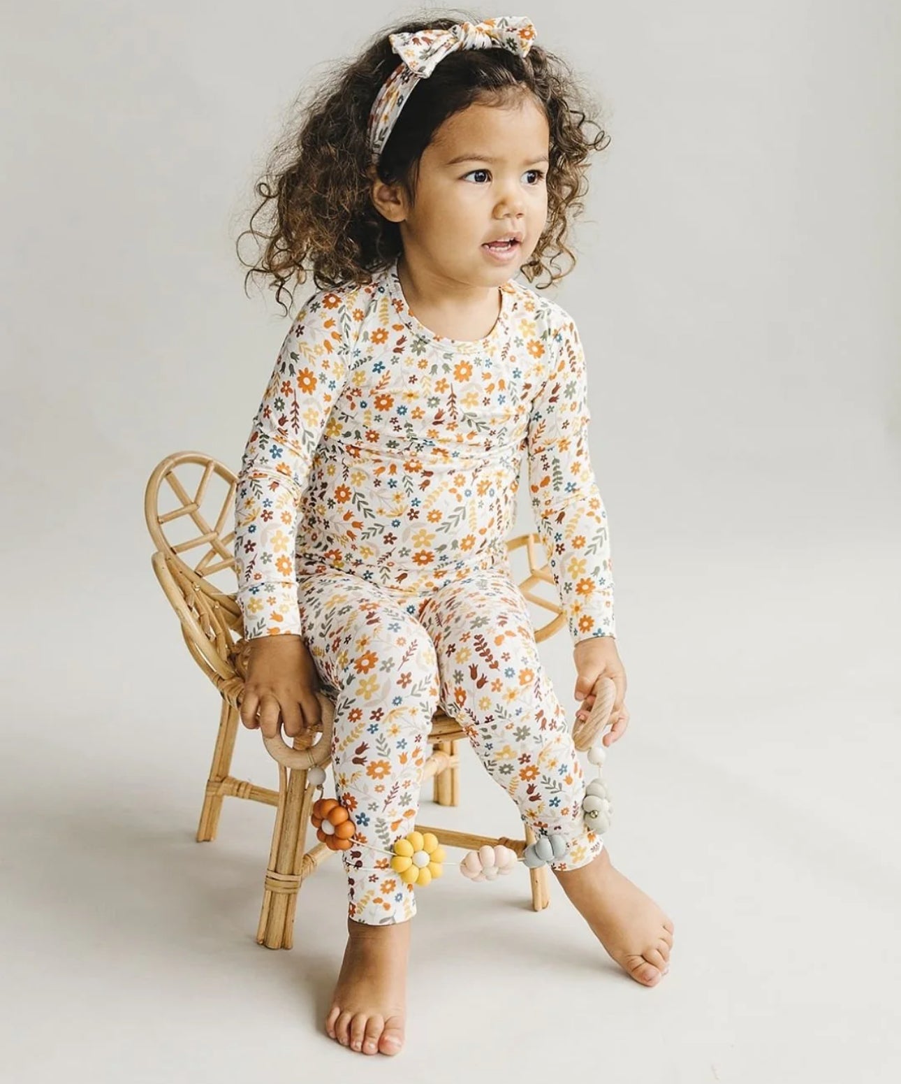 Bamboo Two Piece Set | Fall Flowers