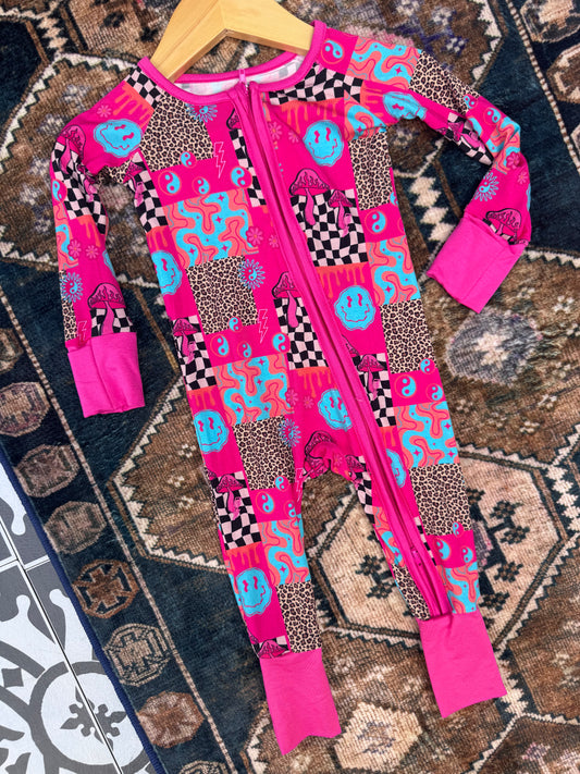 Baby Bamboo Zip Romper | Groovy Patch