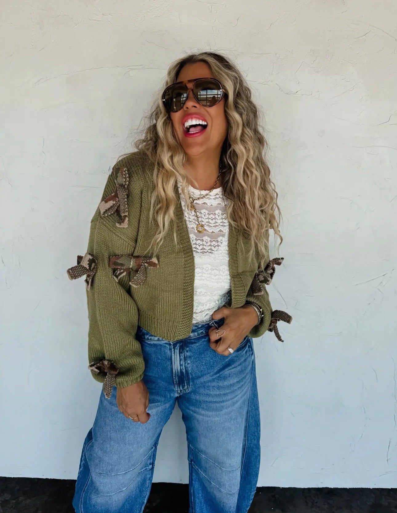 Sloane Bow Knit Cardigan