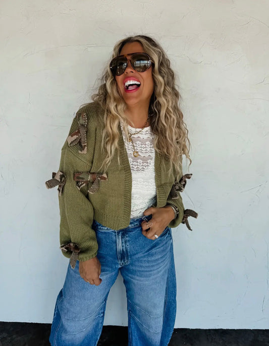 Sloane Bow Knit Cardigan