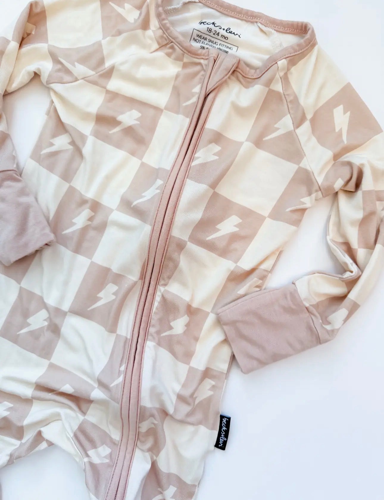 Bamboo Zip Romper | Lightening Bolt