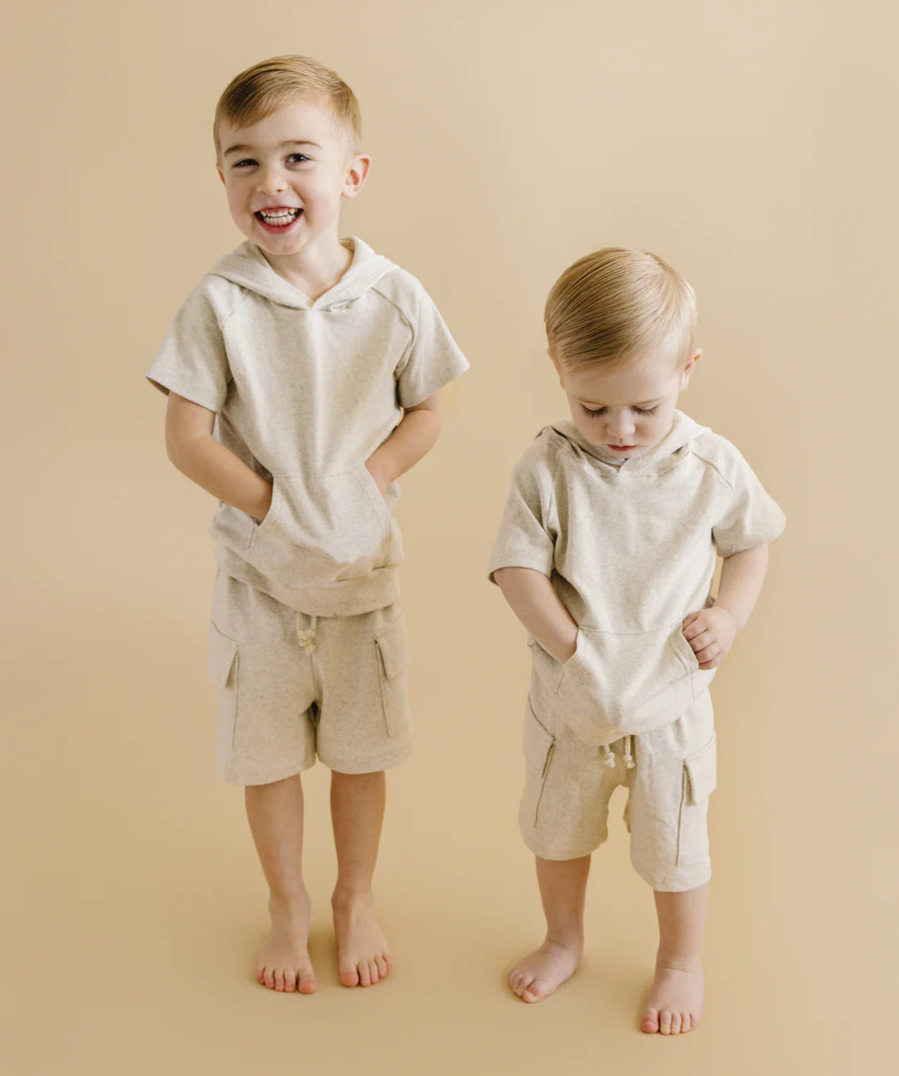Terry Cargo Short Set | Oatmeal